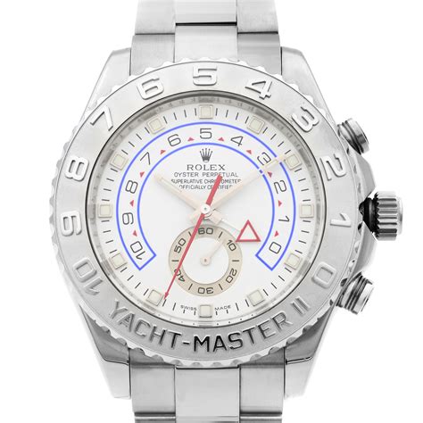 rolex yacht master 2 white dial 18k gold|white gold yacht master ii.